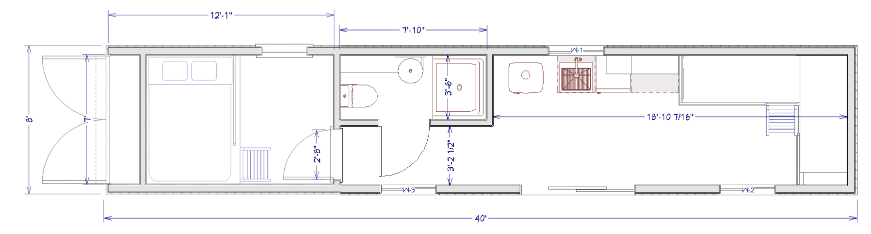 updraded floorplan with enclosed bedroom