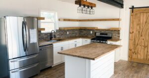 beautiful kitchen inside the container home