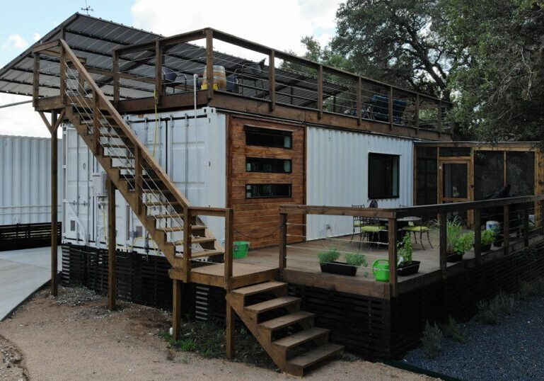 single story container home
